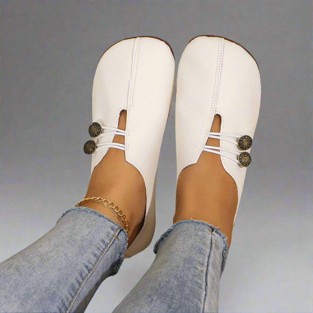 Damskie wsuwane buty – stylowa wygoda z unikalnym detalem