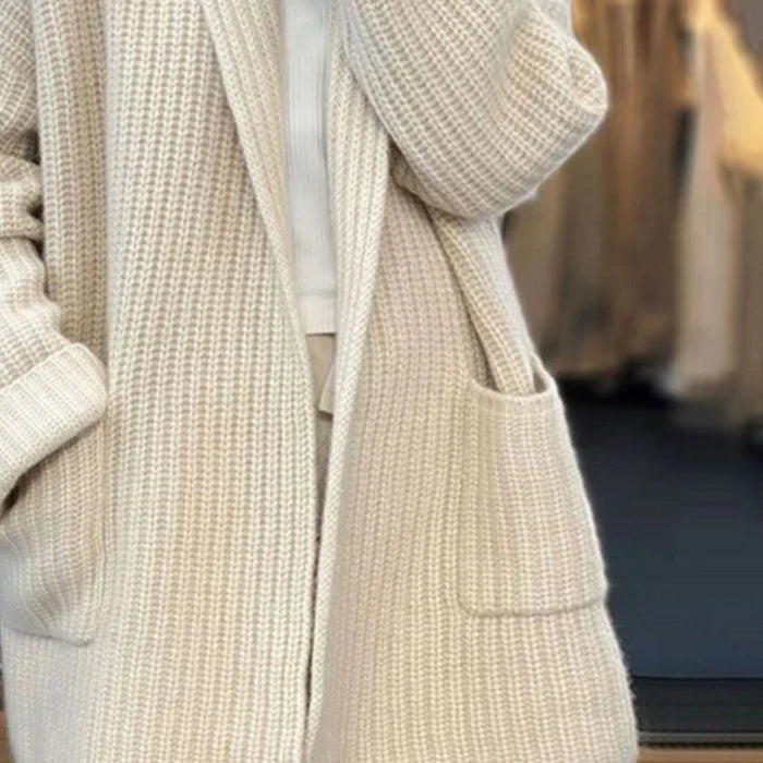 Sweter z dzianiny z kieszeniami