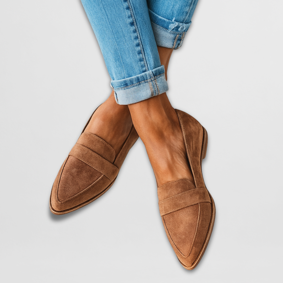 Zamszowe loafersy