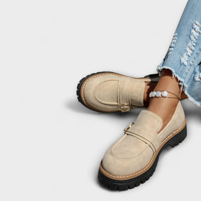 Stylowe casual loafersy z okrągłym noskiem