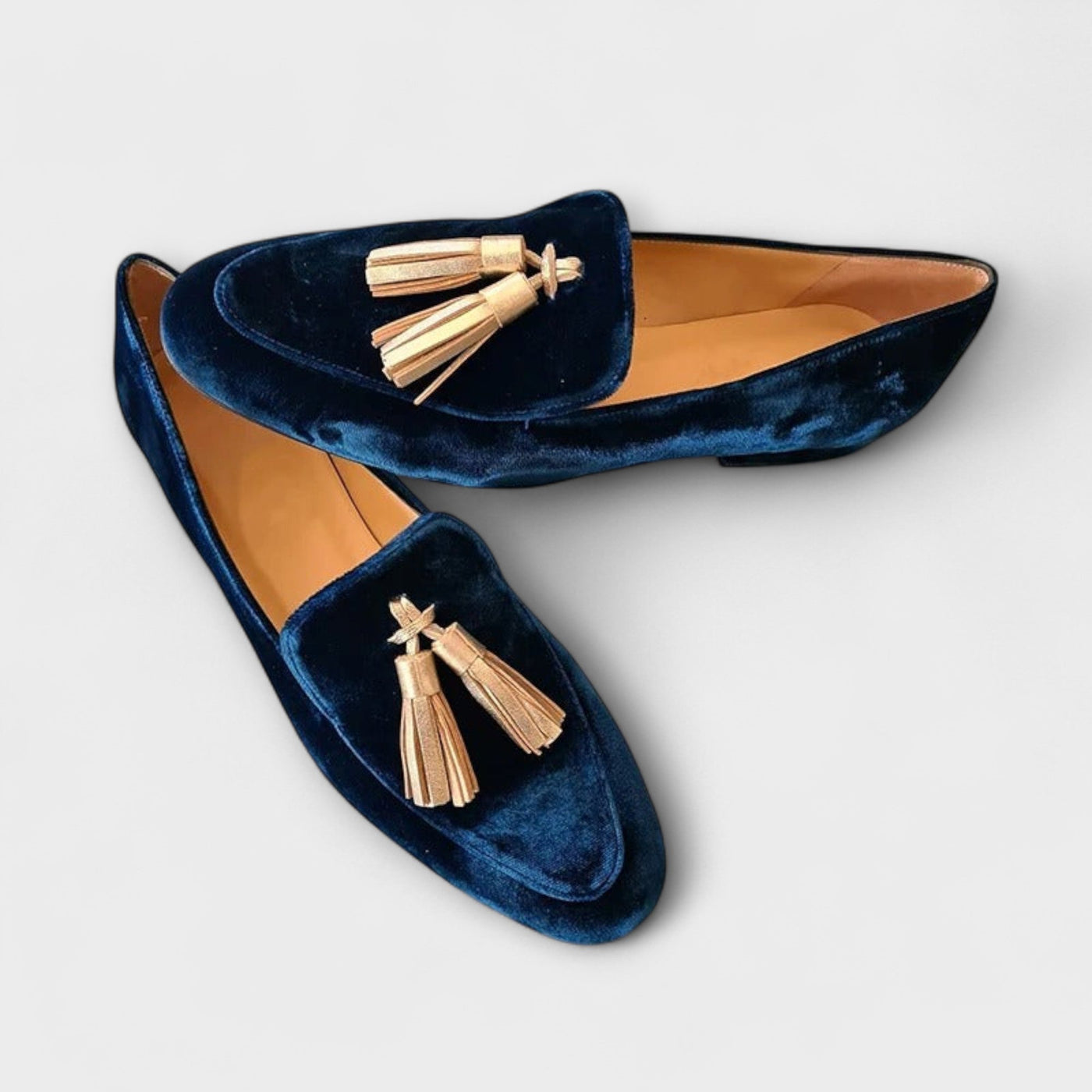 Vintage loafersy z frędzlami