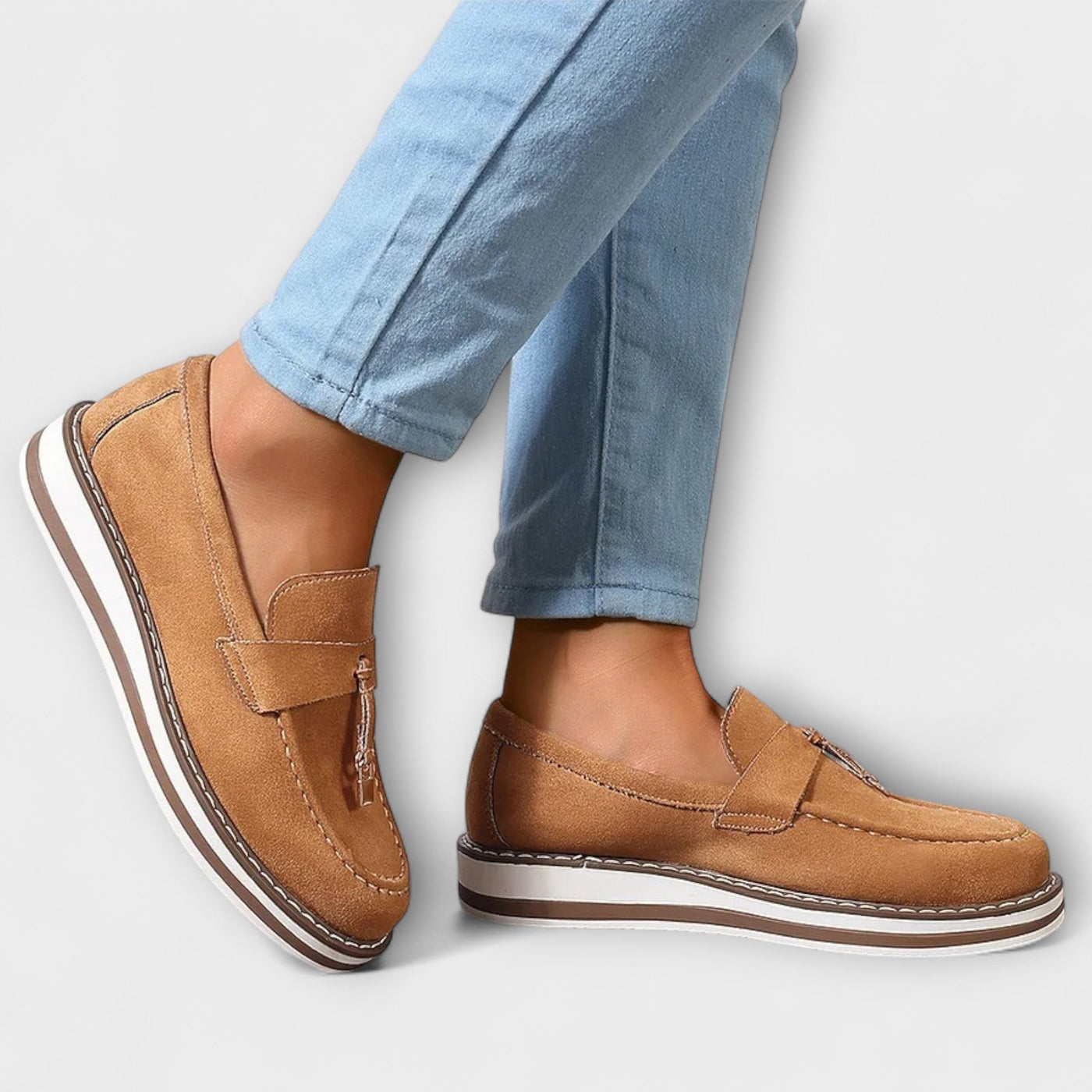 Casualowe loafersy z okrągłym noskiem