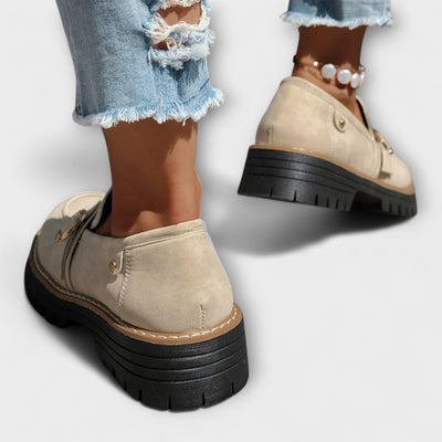 Stylowe casual loafersy z okrągłym noskiem