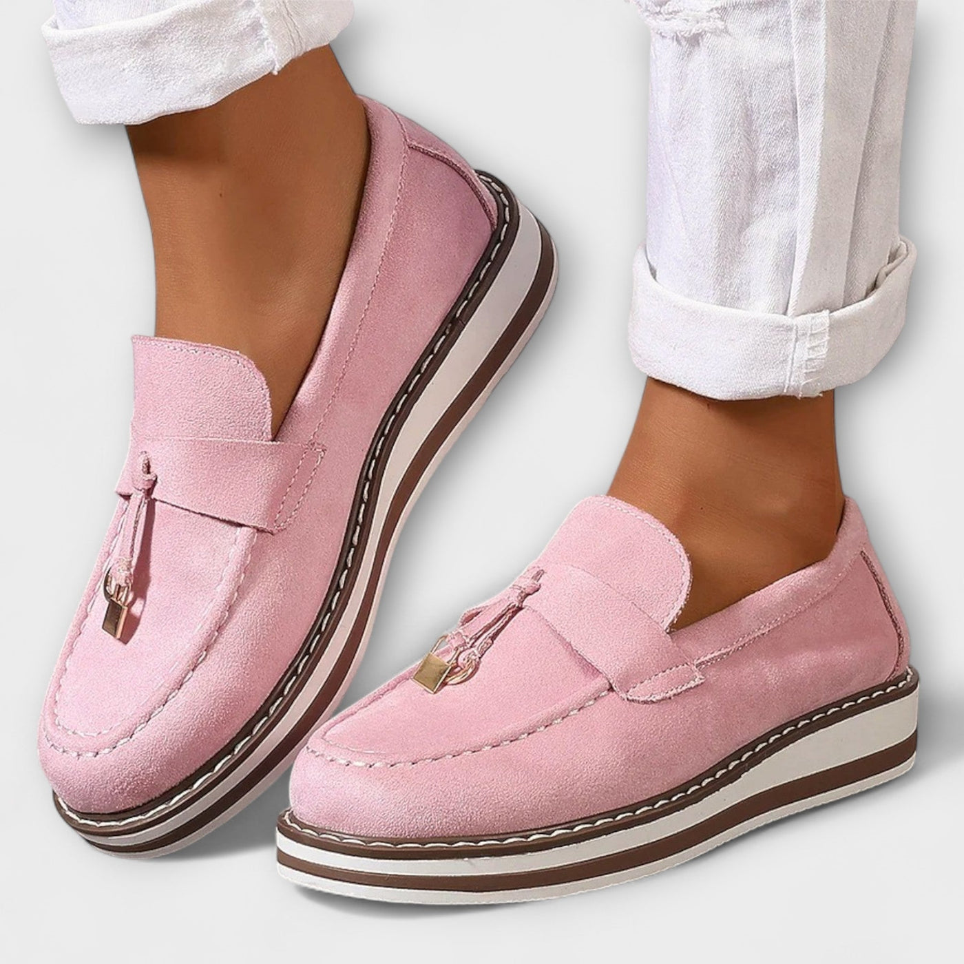 Casualowe loafersy z okrągłym noskiem