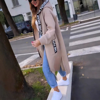 Damski Płaszcz z Kapturem – Ciepły, Stylowy i Casual Chic